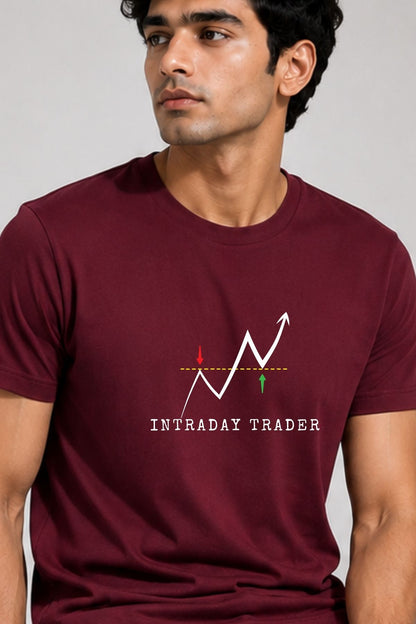 Intraday Pulse 2 Pack Trading T-Shirt Bundle (White & Maroon)
