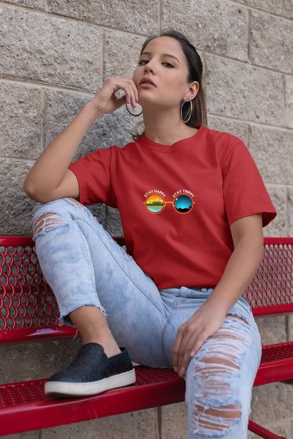Stay Happy Goggles Unisex T-Shirt