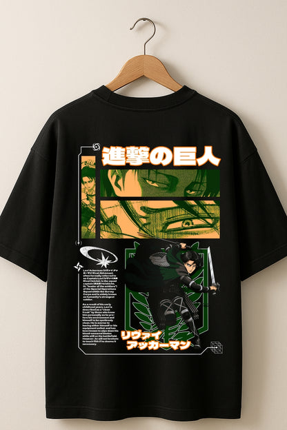Levi Ackerman Anime Printed Oversize T-Shirt