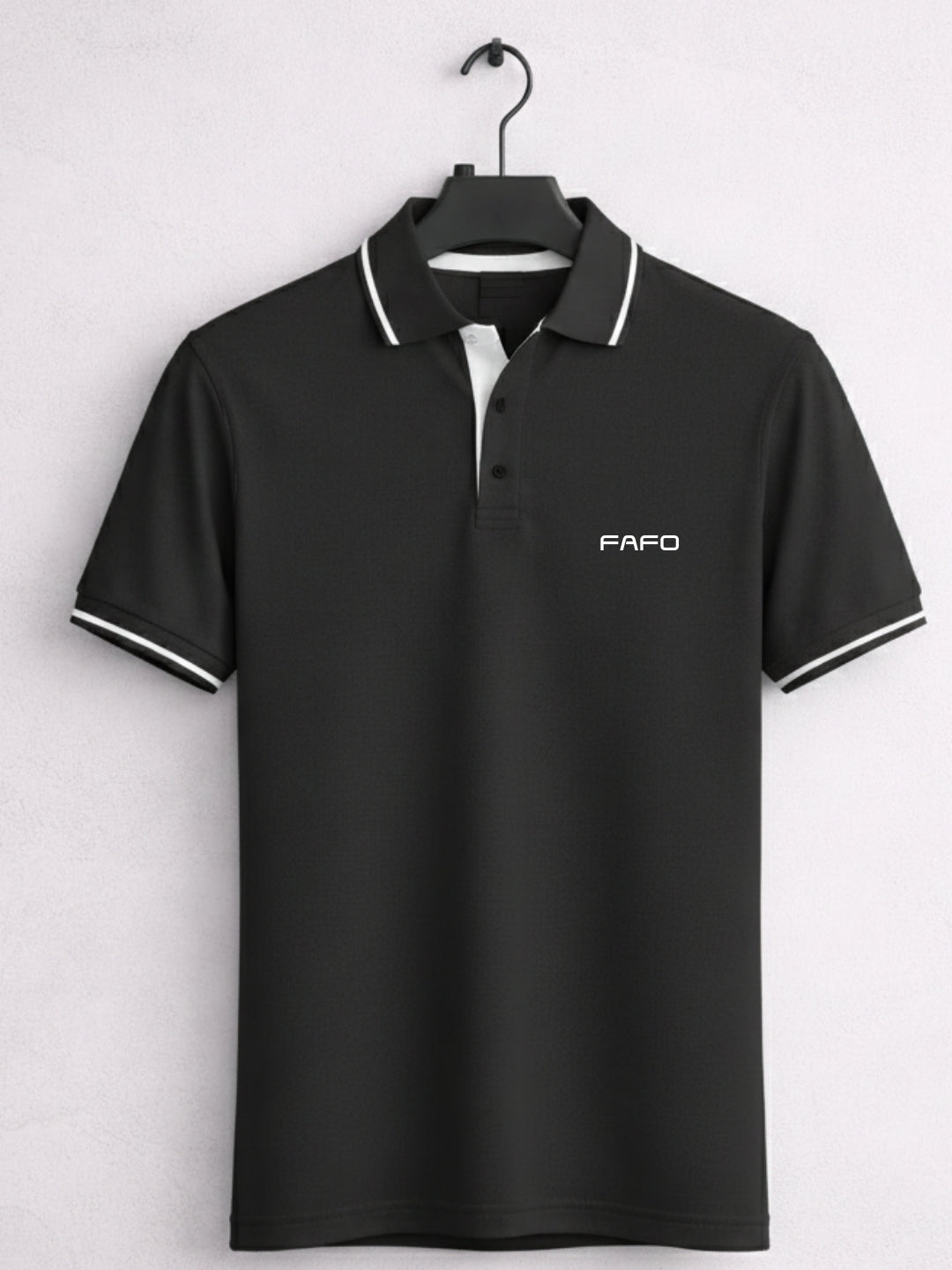 Premium Cotton Polo T-Shirt-Black
