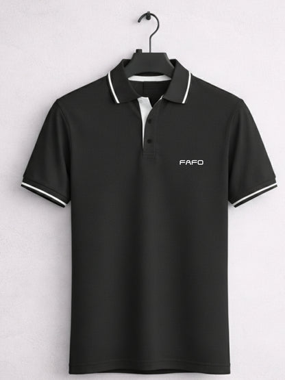 Premium Cotton Polo T-Shirt-Black