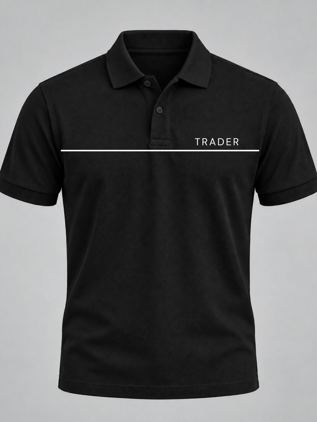 Trader Horizon Cotton Black Polo Trading T-Shirt