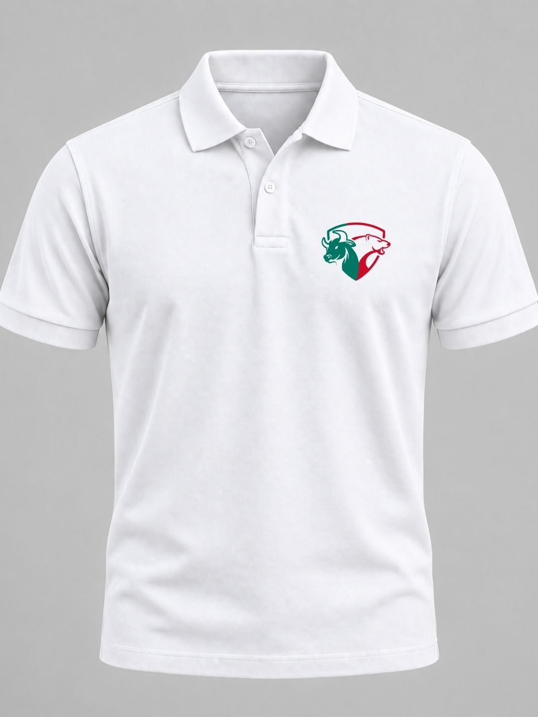 Bear Bull Cotton Trading White Polo Trade T-Shirt