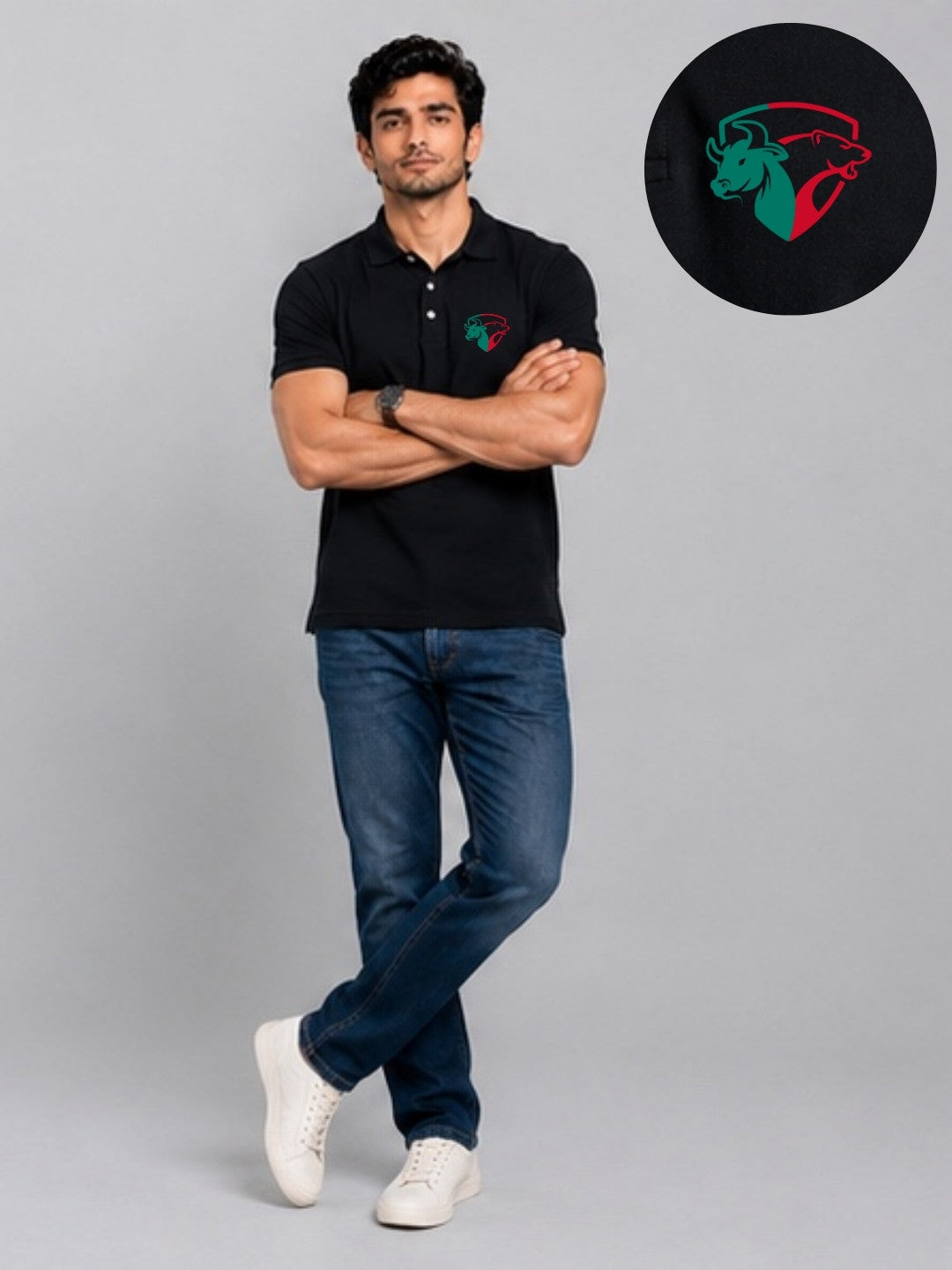 Bear Bull Trading Black Polo Trade T-Shirt