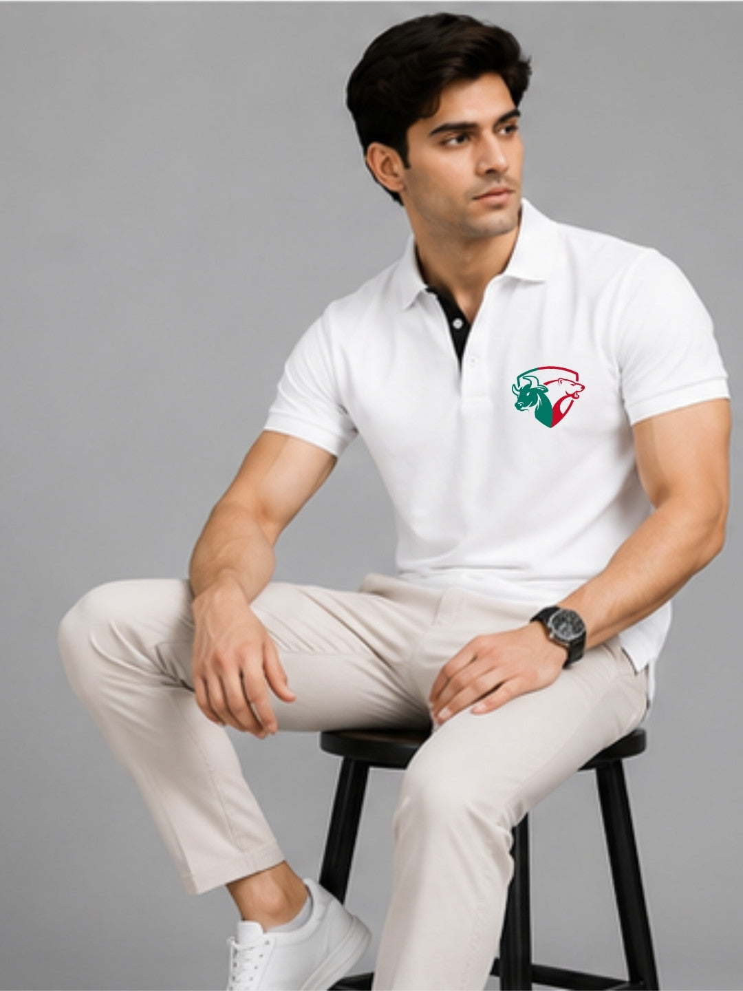 Bear Bull Trading White Polo Trade T-Shirt