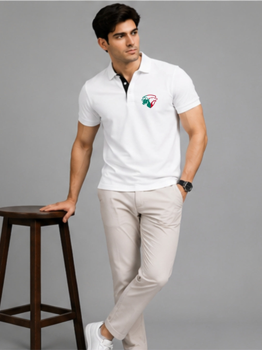 Bear Bull Trading White Polo Trade T-Shirt