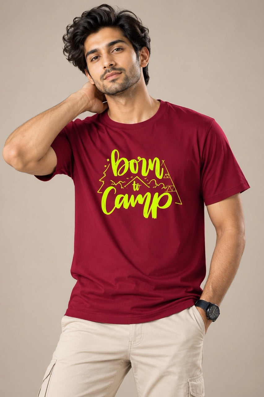 Born to Camp Printed Unisex T-Shirt