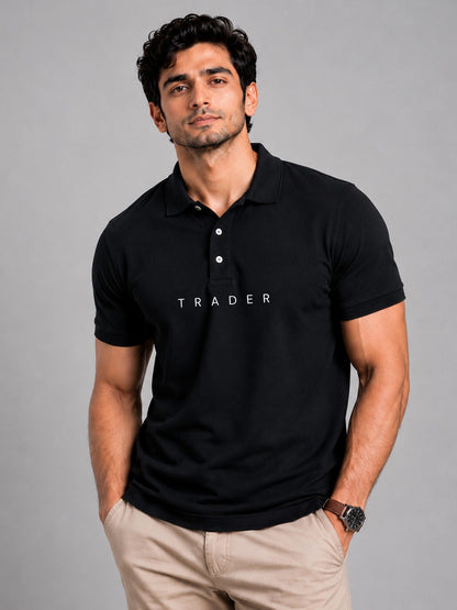 Trader Signature Black Polo Trading T-Shirt