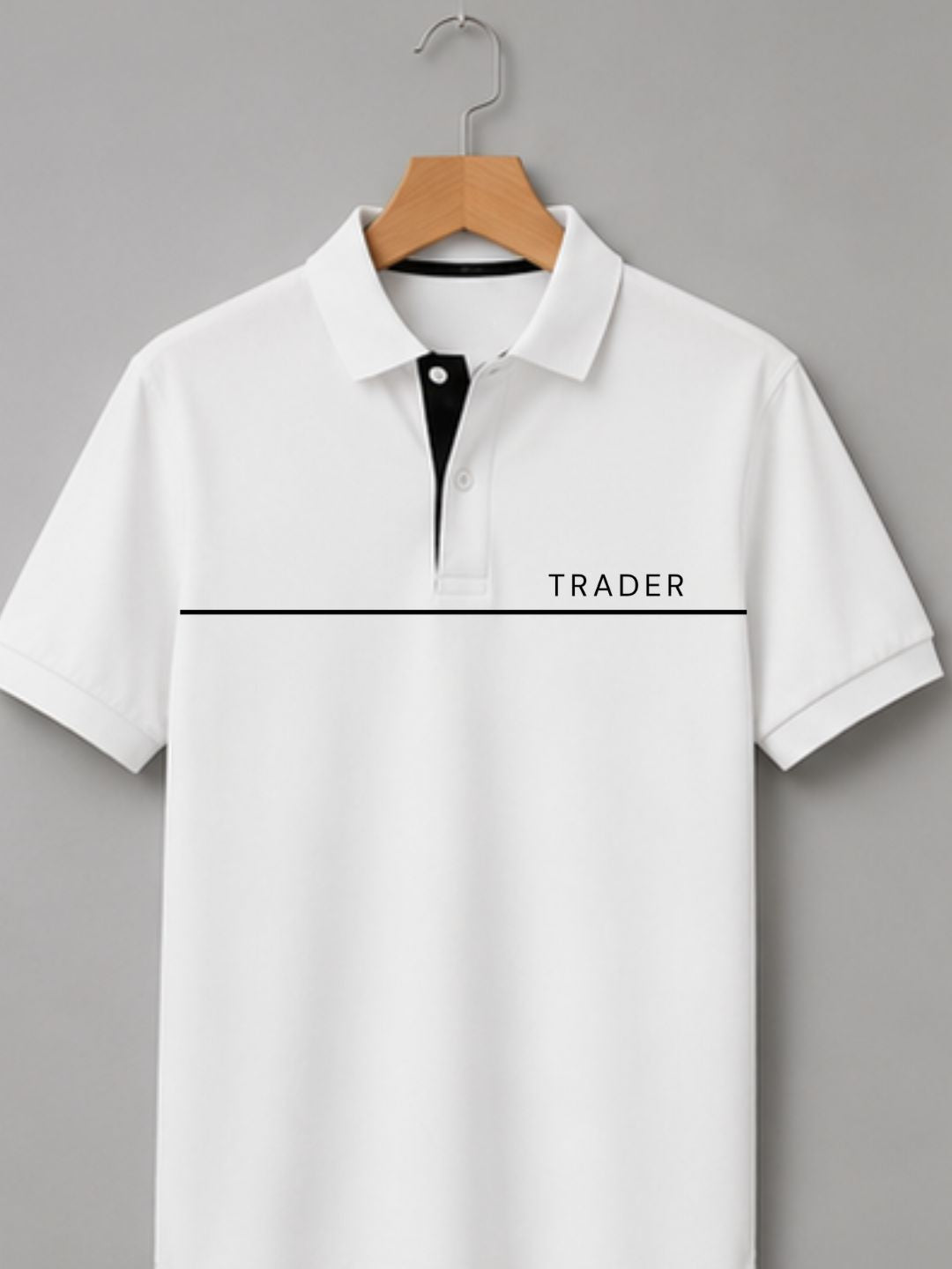Trader Horizon White Polo Trading T-Shirt