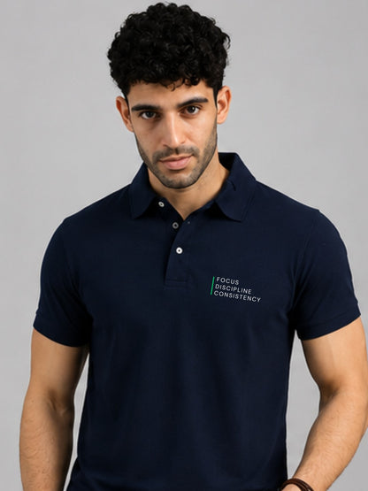 Trader Mindset Navy Blue Polo Trading T-Shirt