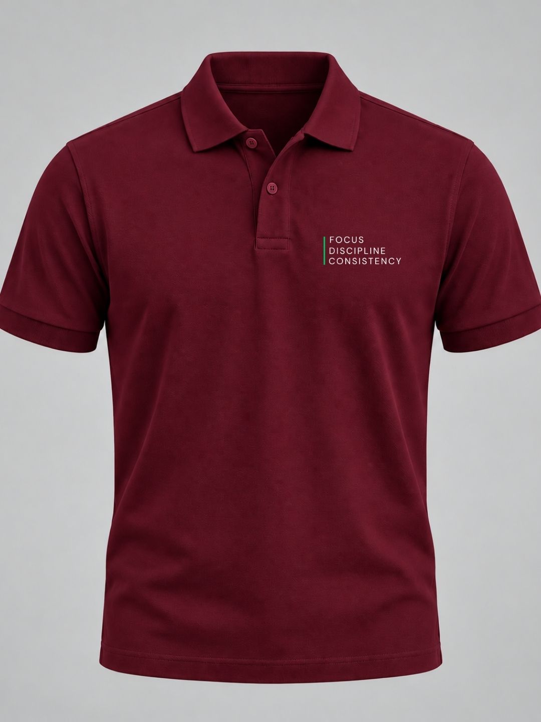 Trader Mindset Cotton Maroon Polo Trading T-Shirt