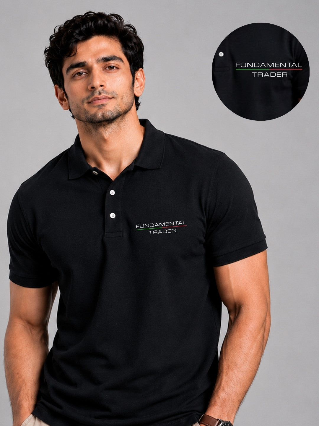 Fundamental Trader Black Polo Trading T-Shirt