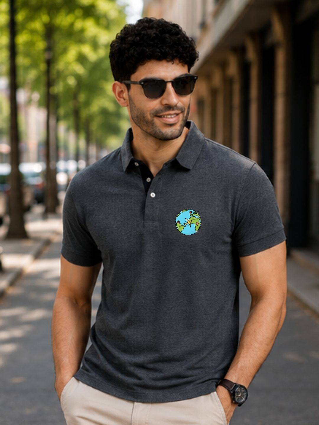 World Globe Polo T-Shirt