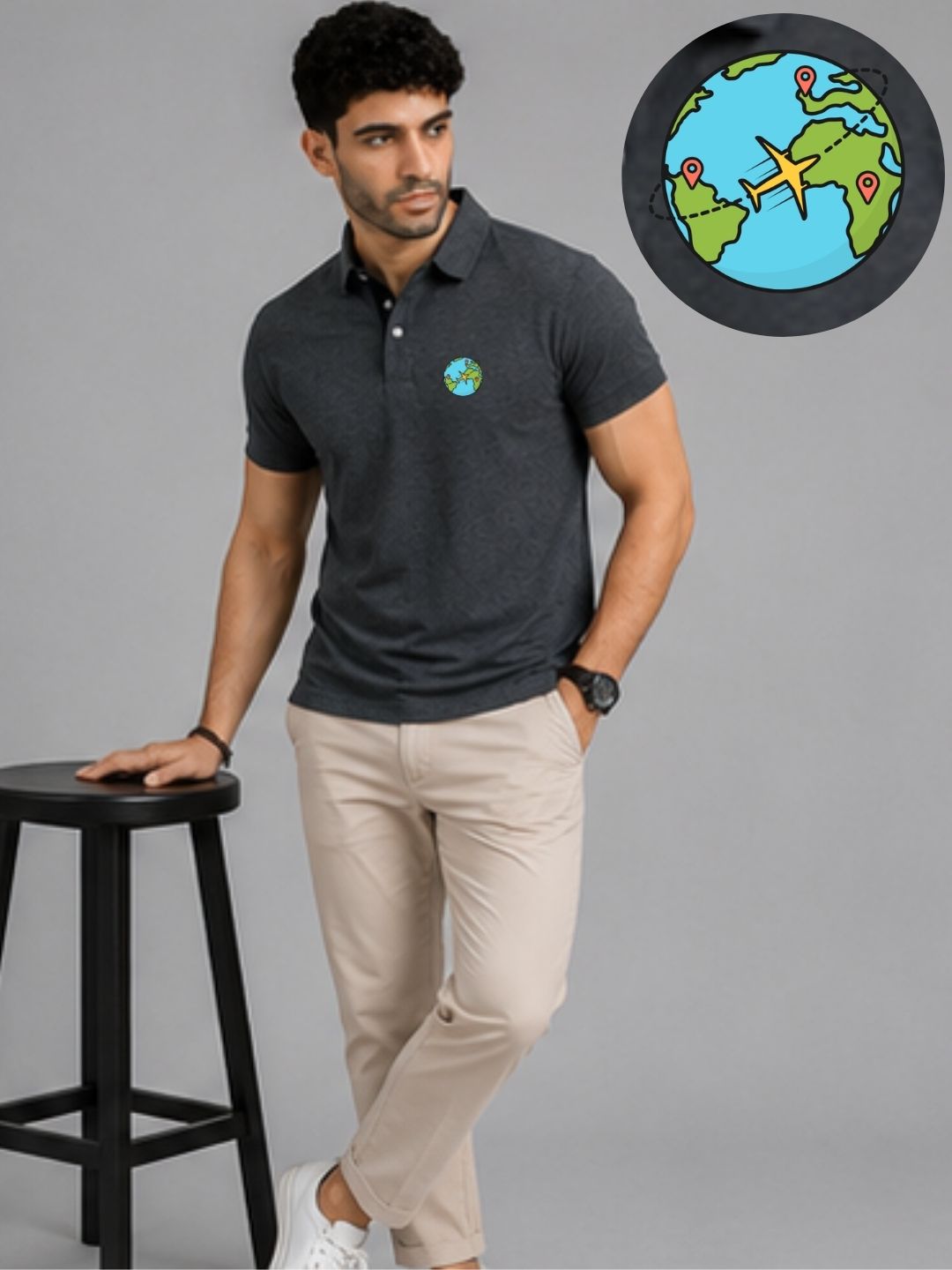 World Globe Polo T-Shirt