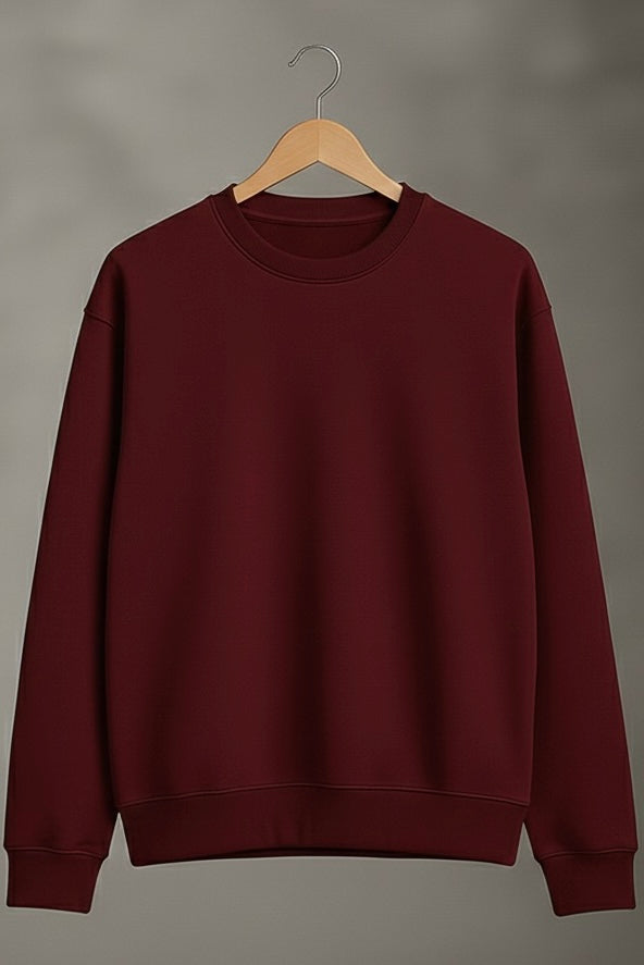 Streetform Sweatshirt-Fleece Cotton-Burgandy