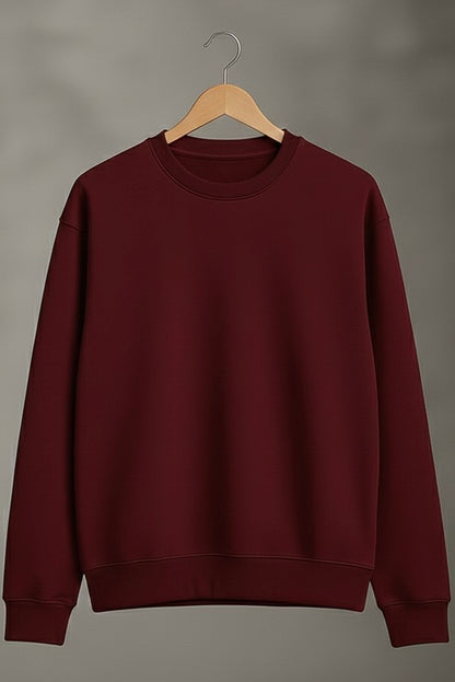 Streetform Sweatshirt-Fleece Cotton-Burgandy