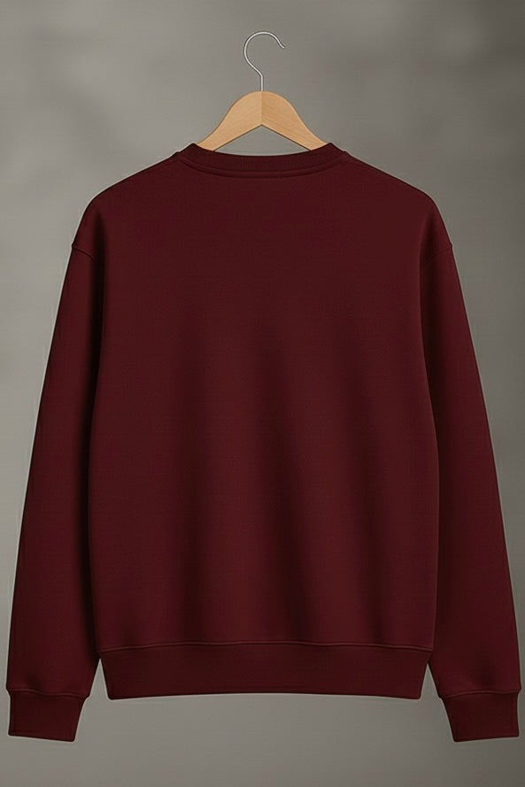 Streetform Sweatshirt-Fleece Cotton-Burgandy
