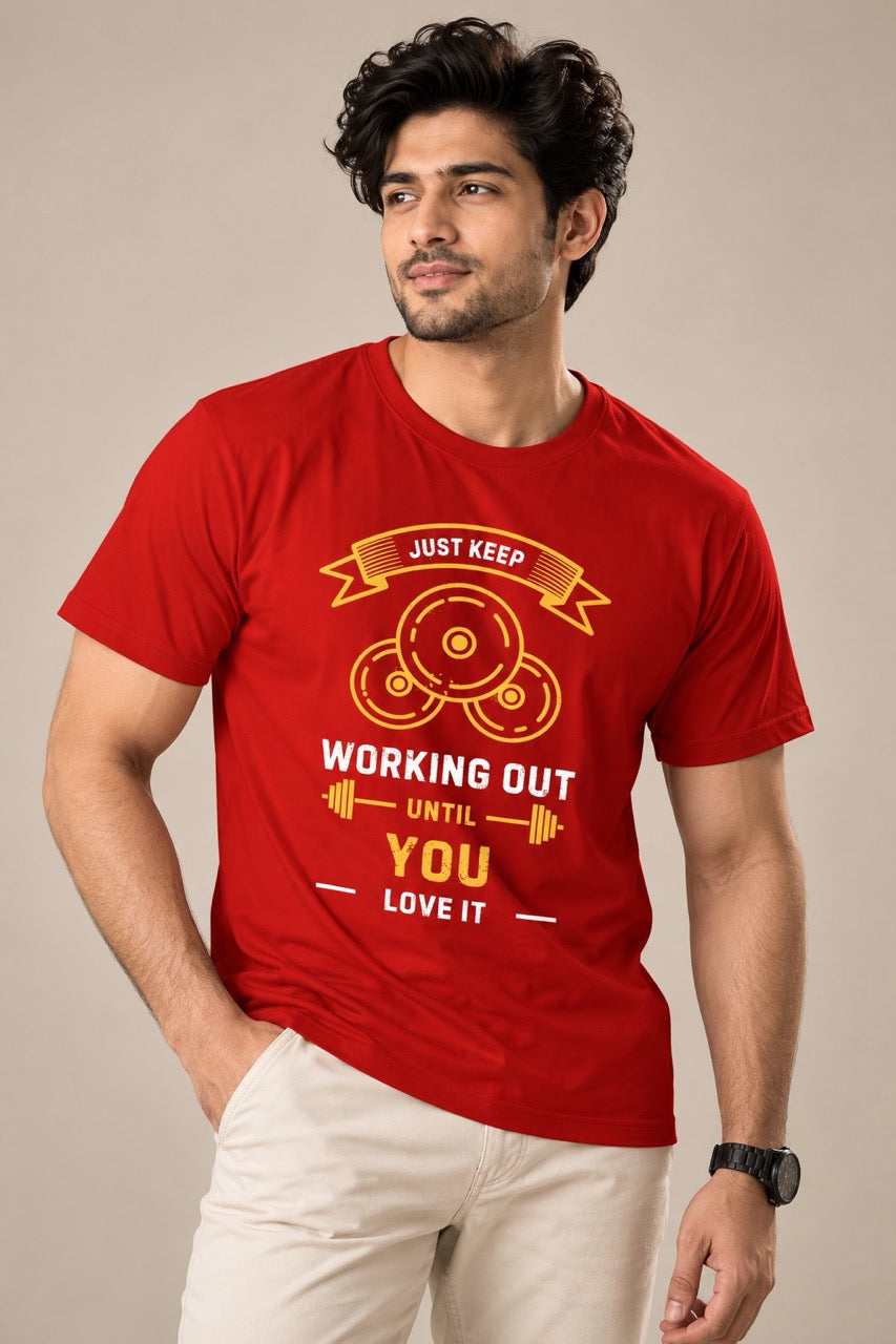 Keep Working Out Unisex Printed T-Shirt