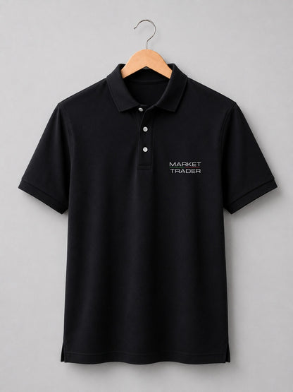 Market Trader Black Polo Trading T-Shirt