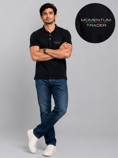 Momentum Trader Black Polo Trading T-Shirt
