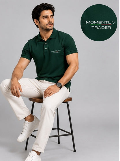 Momentum Trader Pine Green Polo Trading T-Shirt