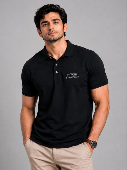 Noise Trader Black Polo Trading T-Shirt