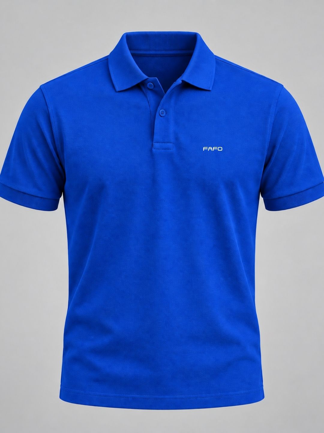 Royal Blue Cotton Premium Plain Polo T-Shirt for Men