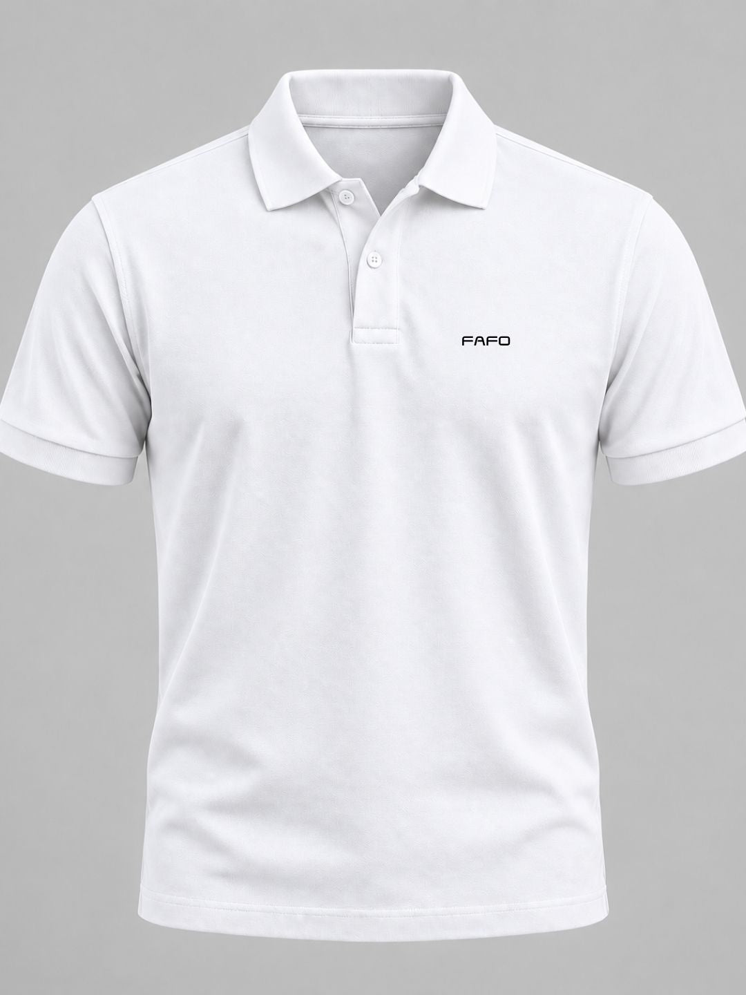White Cotton Premium Plain Polo T-Shirt for Men