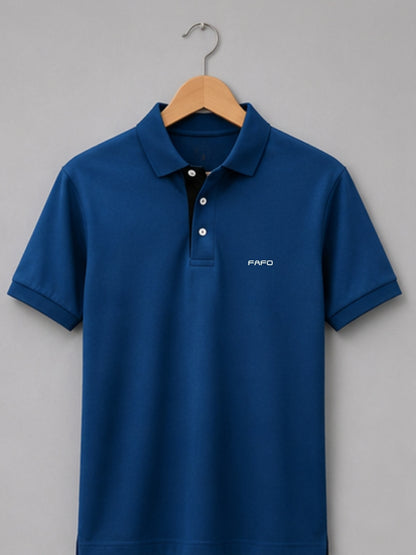 Atlantic Blue Premium Cotton Blend Polo T-Shirt for Men