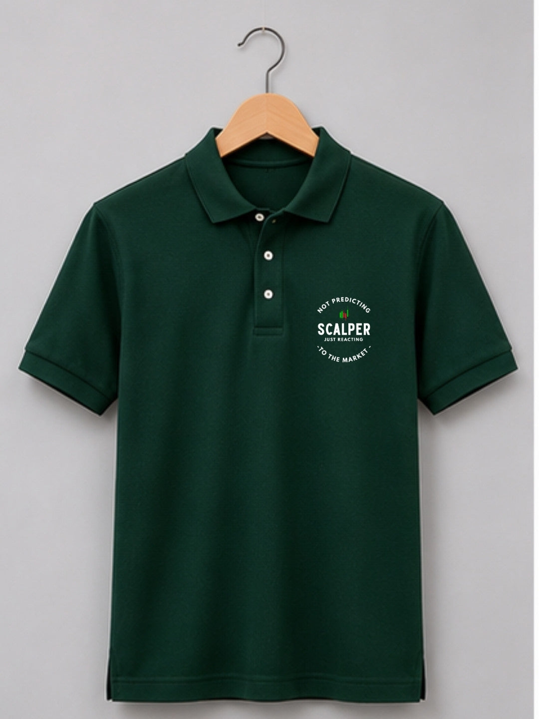 Scalper Trade Type Pine Green Polo Trading T-Shirt