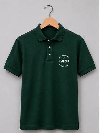 Scalper Trade Type Pine Green Polo Trading T-Shirt