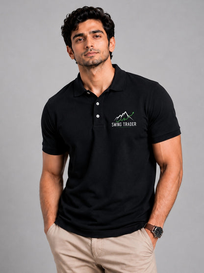 Swing Trader Black Polo Trading T-Shirt