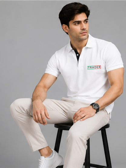 Trading Zone White Polo Trading T-Shirt