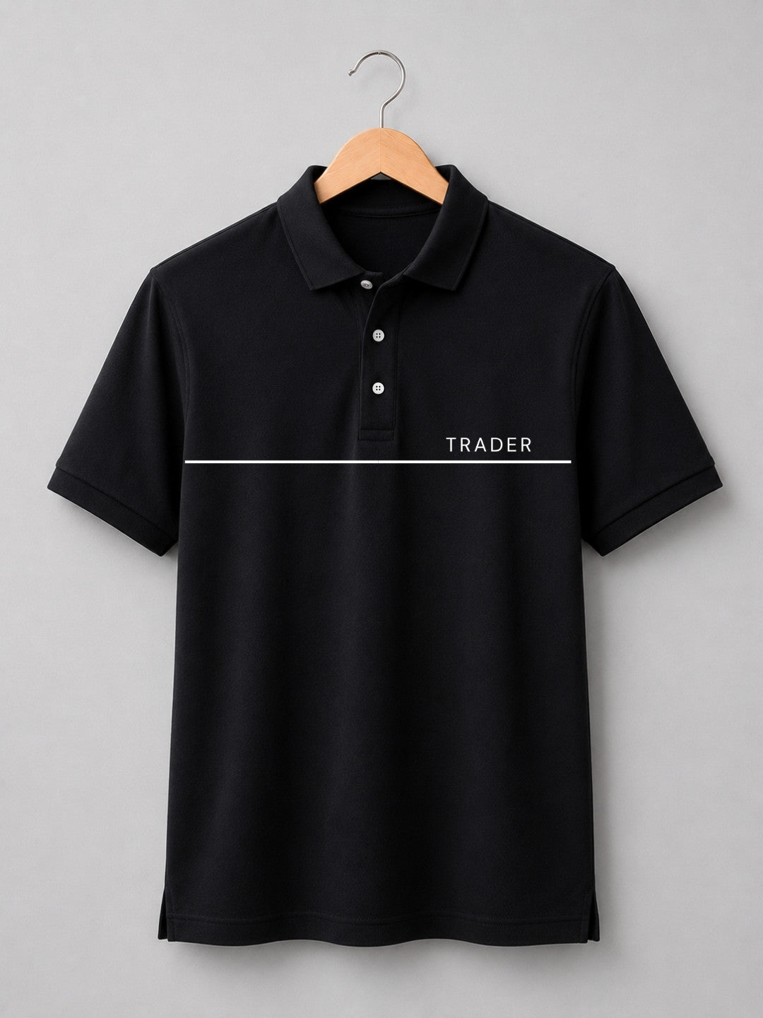 Trader Horizon Black Polo Trading T-Shirt