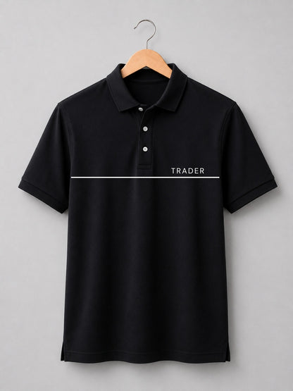 Trader Horizon Black Polo Trading T-Shirt
