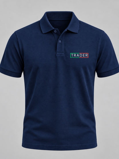 Trading Zone Cotton Navy Blue Polo Trading T-Shirt