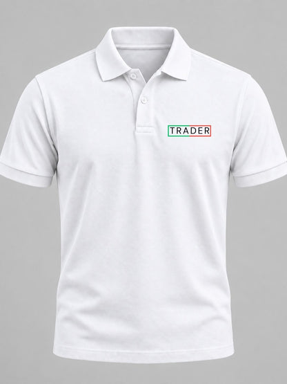 Trading Zone Cotton White Polo Trading T-Shirt