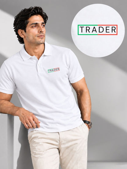 Trading Zone Cotton White Polo Trading T-Shirt