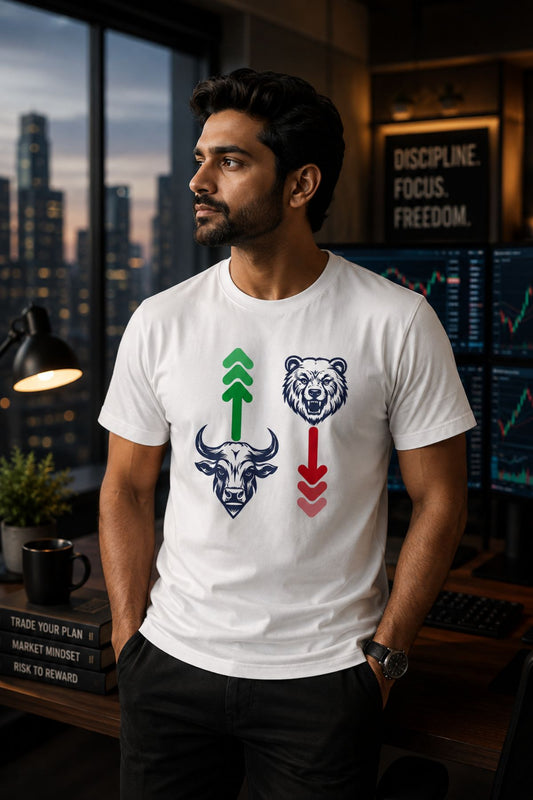 Bear Bull Up Down Market Trading Unisex Trade T-Shirt