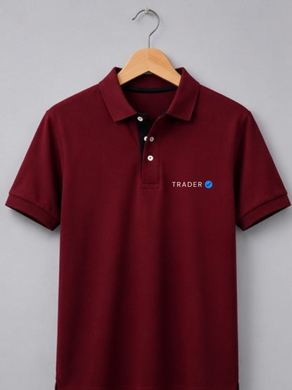 Verified Trader Maroon Polo Trading T-Shirt