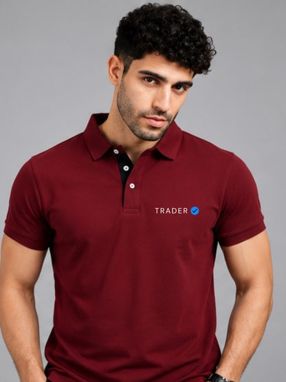 Verified Trader Maroon Polo Trading T-Shirt
