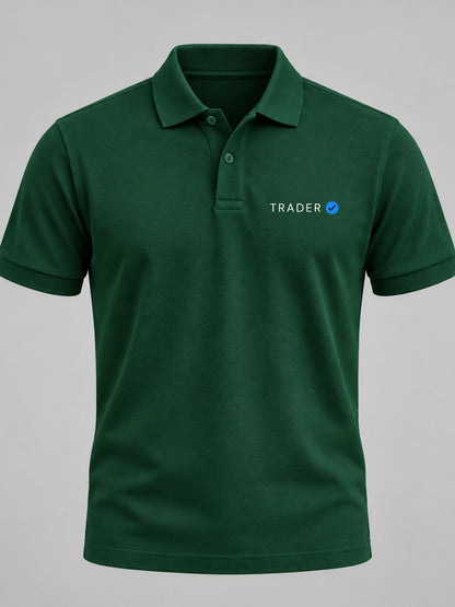 Verified Trader Cotton Bottle Green Polo Trading T-Shirt