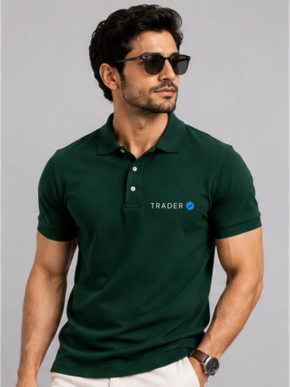 Verified Trader Pine Green Polo Trading T-Shirt
