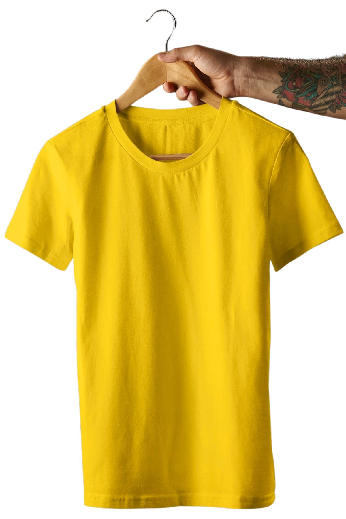 Yellow Premium Plain T-Shirt