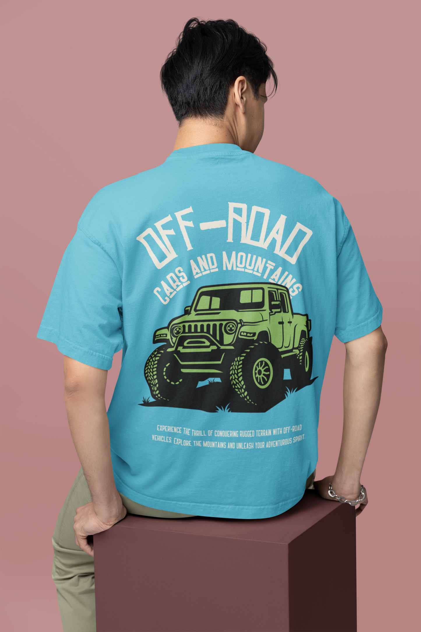 Off Road Car Printed Oversize T-Shirt