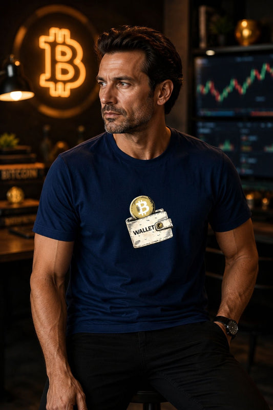Bitcoin Wallet Printed Unisex Crypto T-Shirt