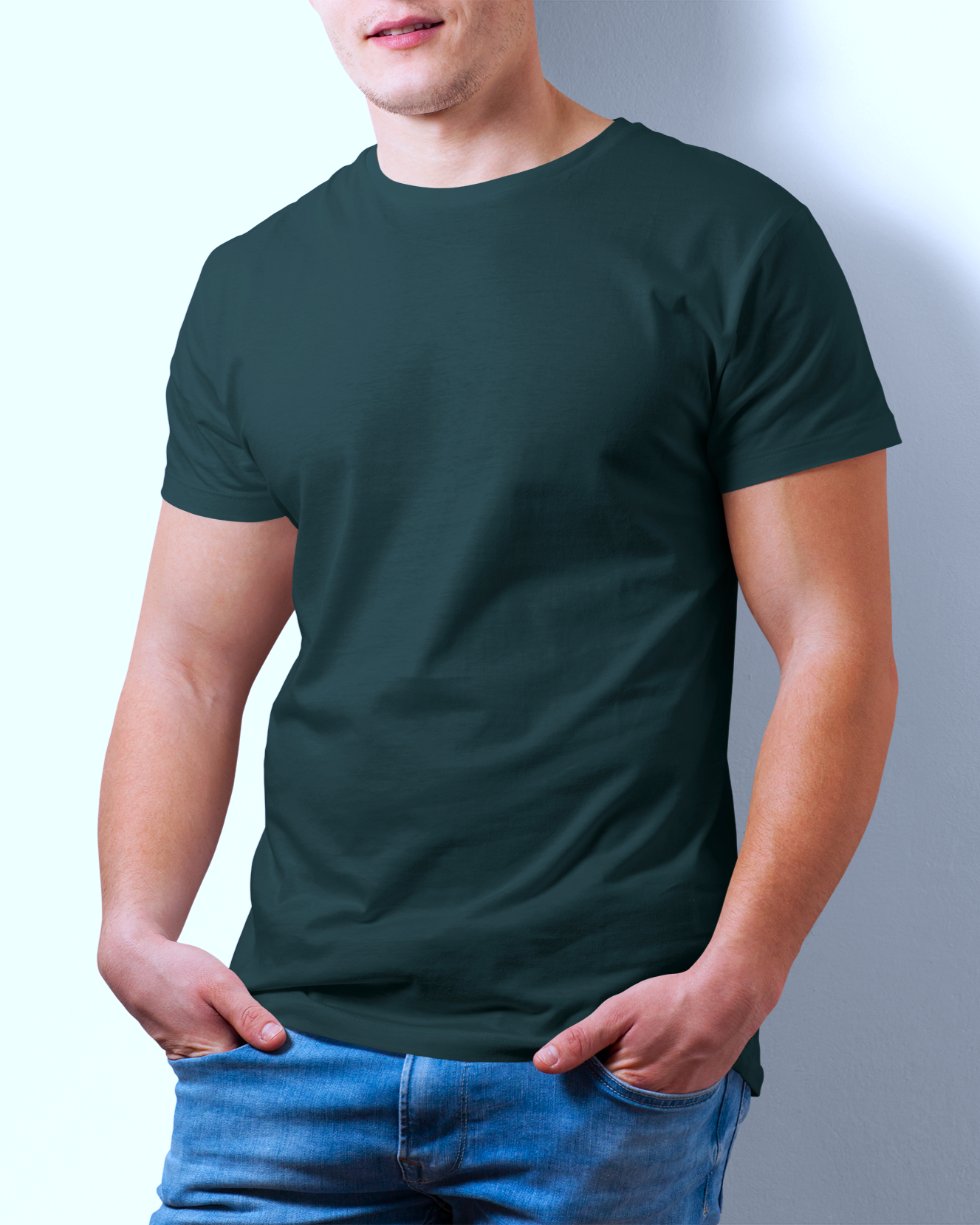 Bottle Green Premium Plain T-Shirt