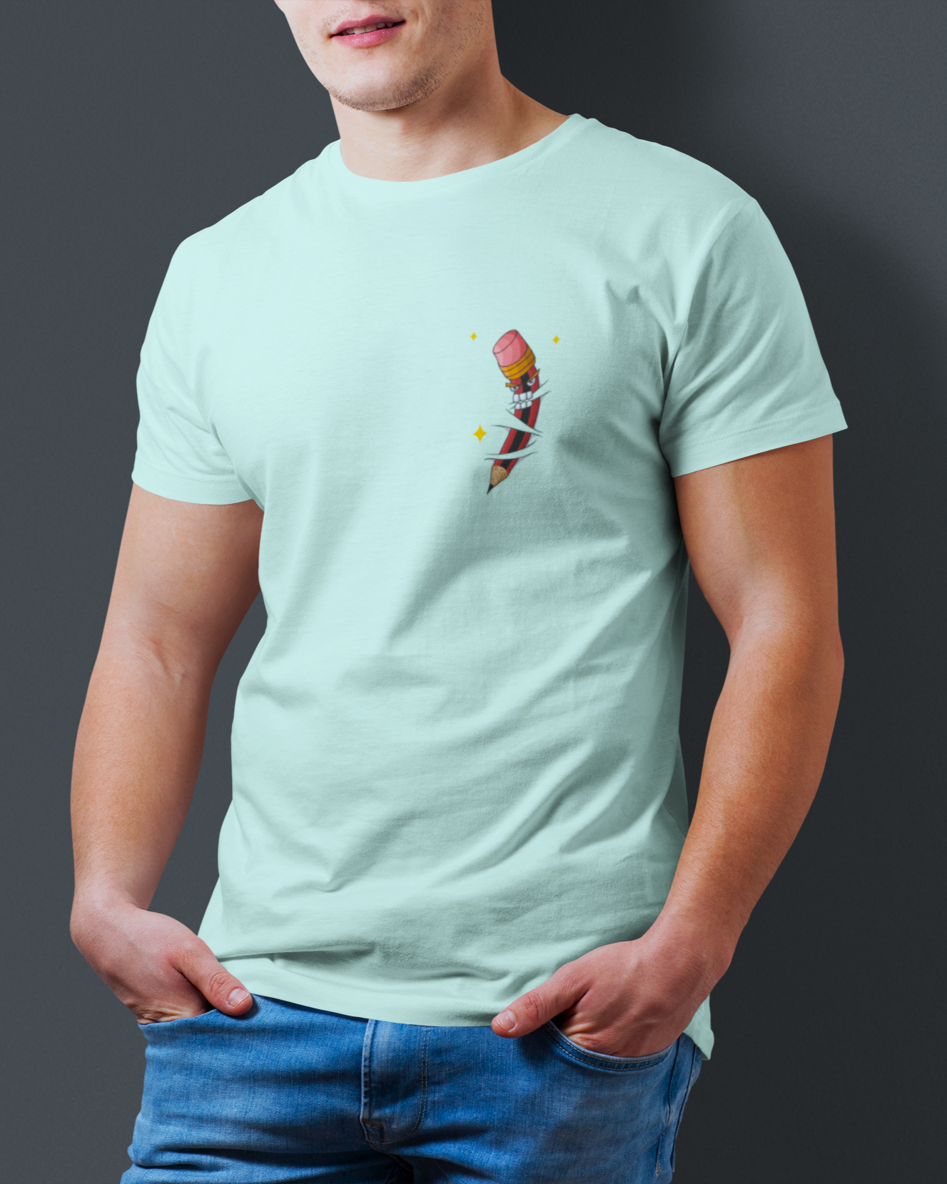 Fighter Pencil Printed Unisex T-Shirt