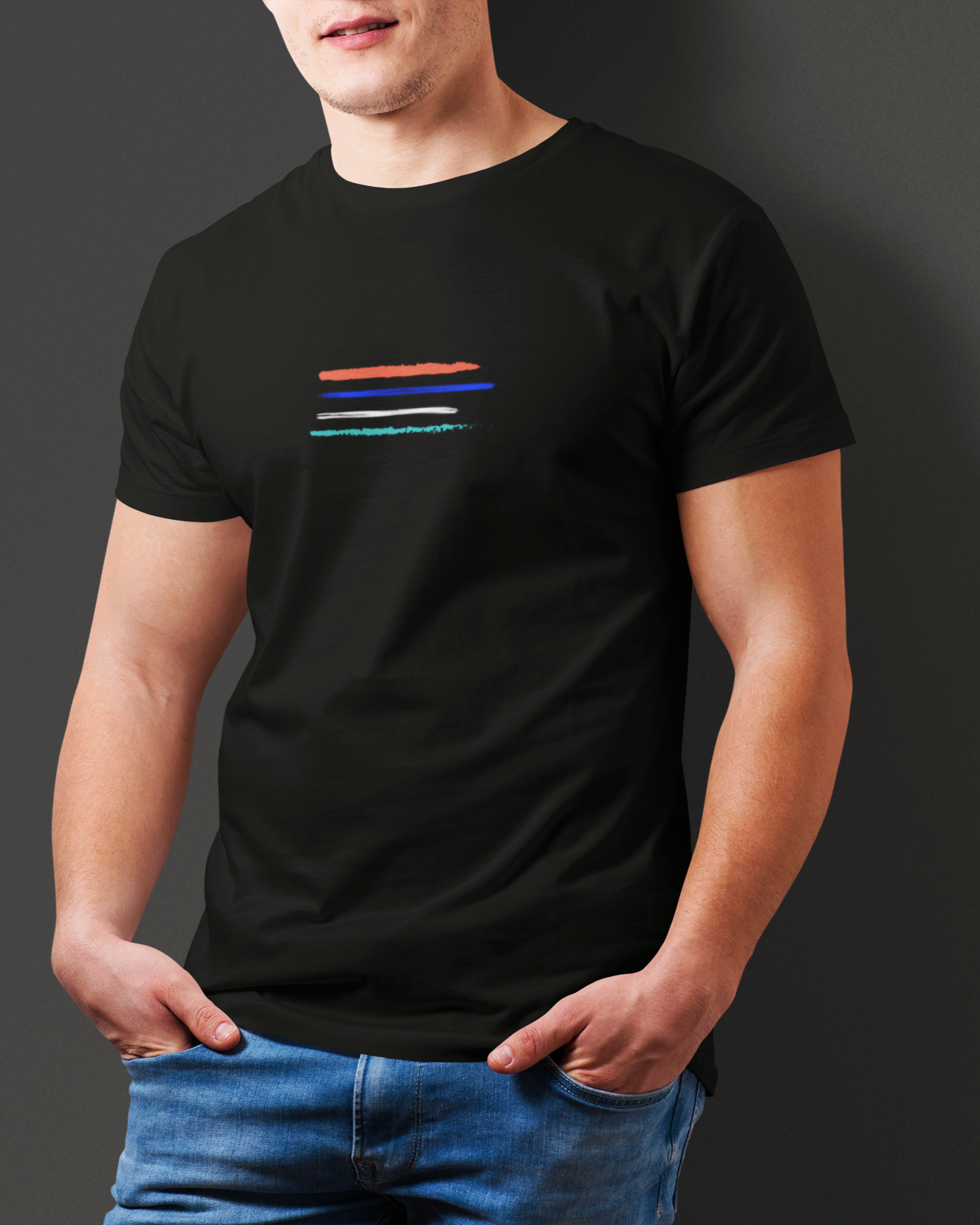 Vibrant Stripes Printed Unisex T-Shirt