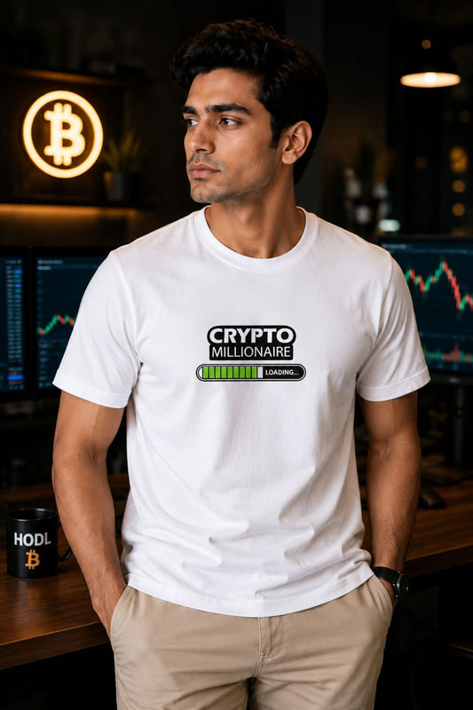 Crypto Millionaire Loading Printed Unisex Crypto T-Shirt